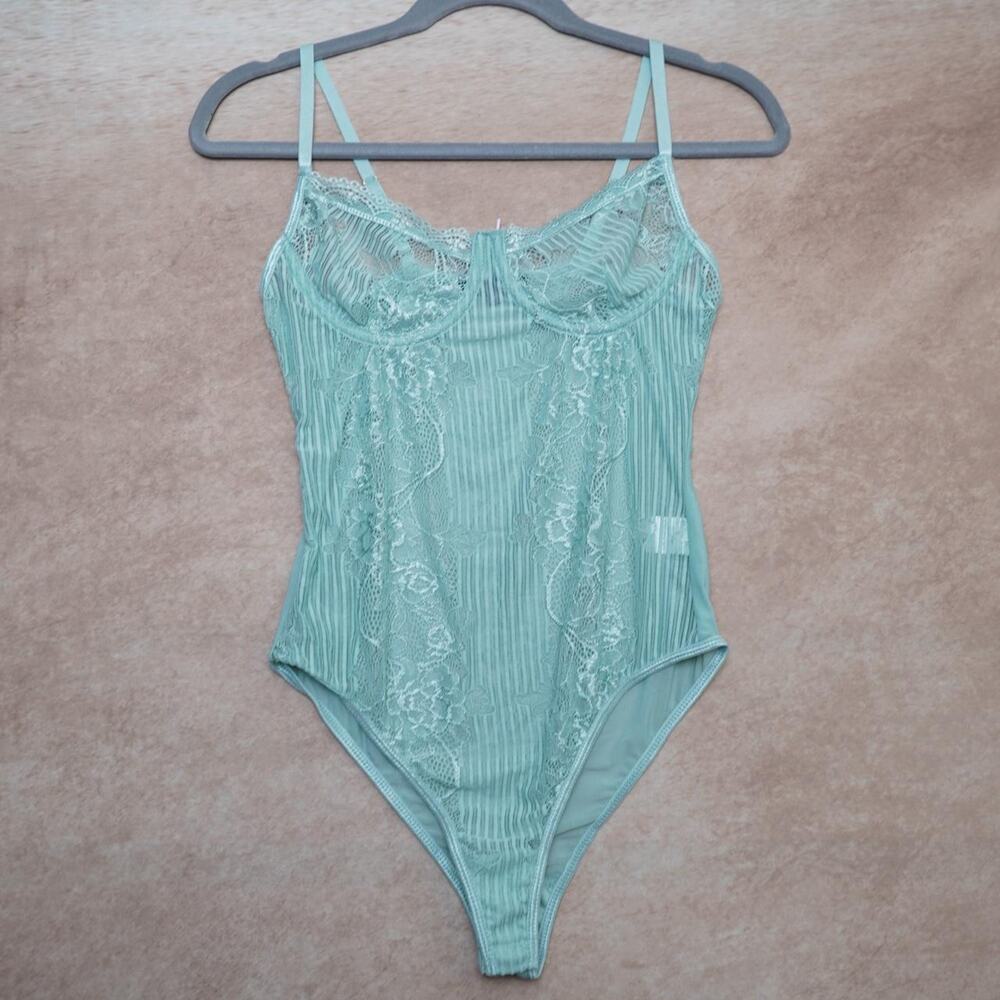 Blashe Mint Lace Bodysuit Mesh Teddy M